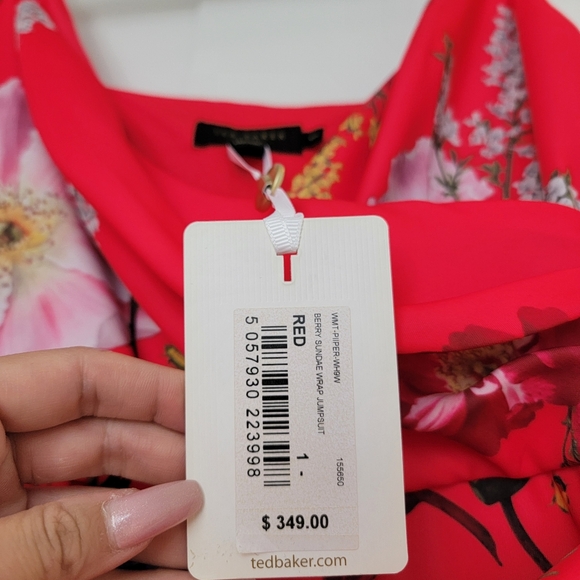 🖤TED BAKER BERRY SUNDAE WRAP JUMPSUIT (RED) - Picture 5 of 5